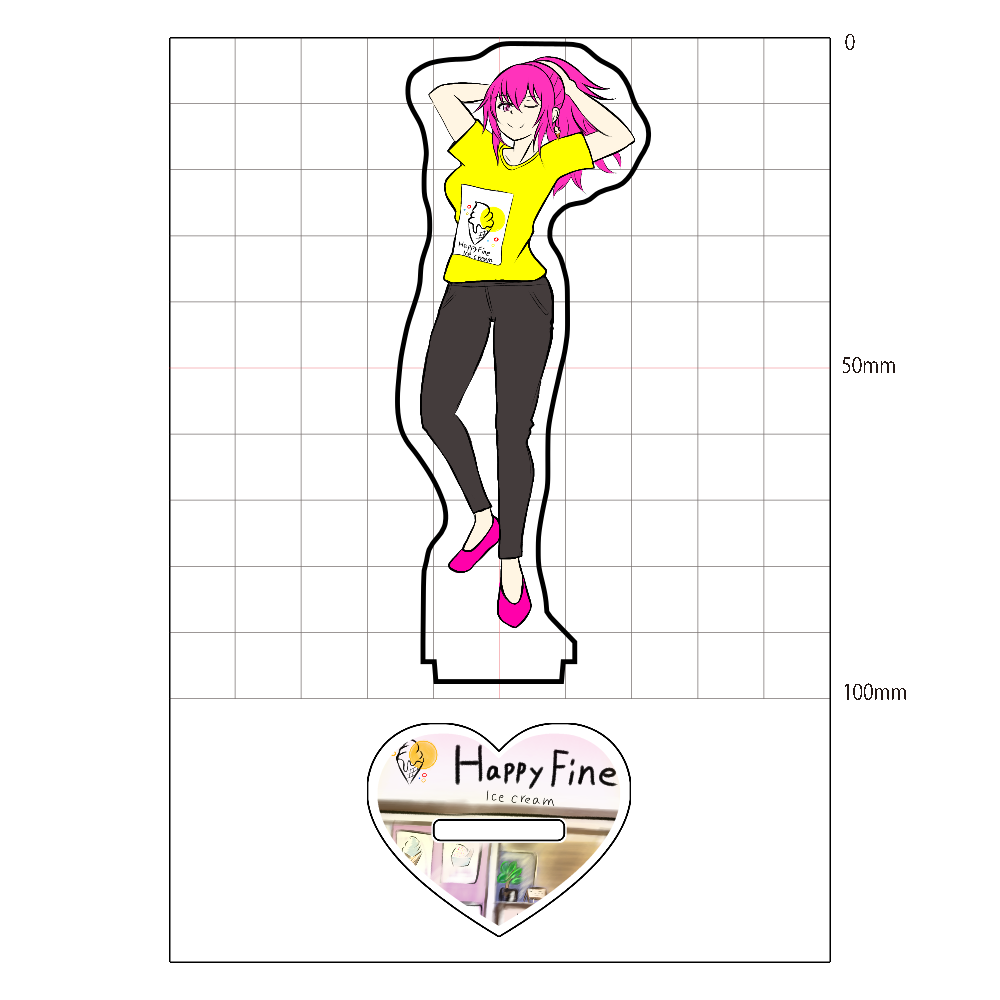 HappyFine コラボアクリルスタンド 店長ハレルヤ