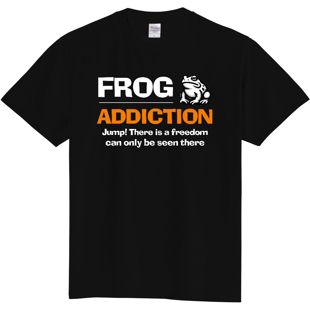 FROG ADDICTION / カエル中毒 Tシャツ（ブラック）