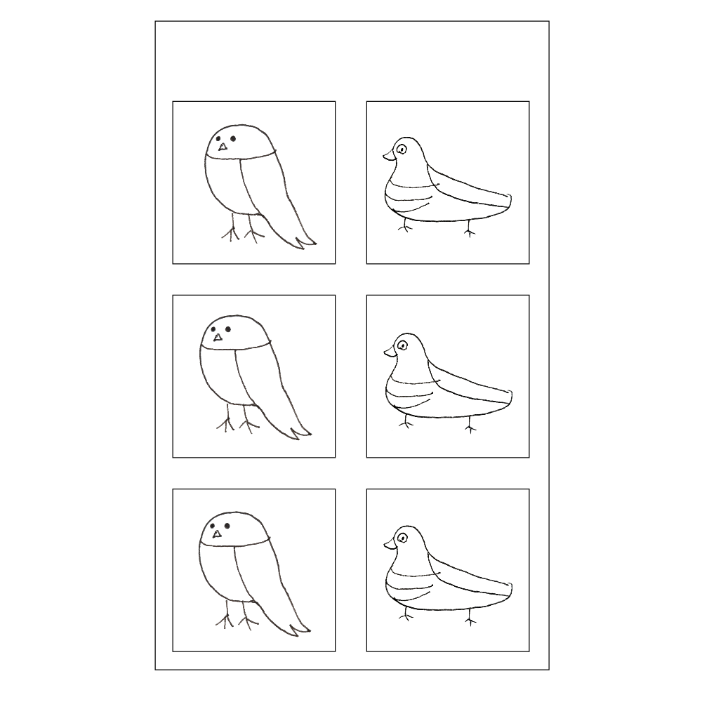 インコ・ハトシール