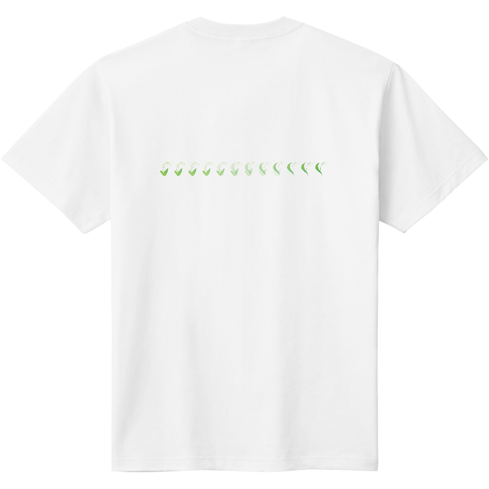 すずらん　花Ｔシャツ・すずらんライン＜切り替わり（背面）＞