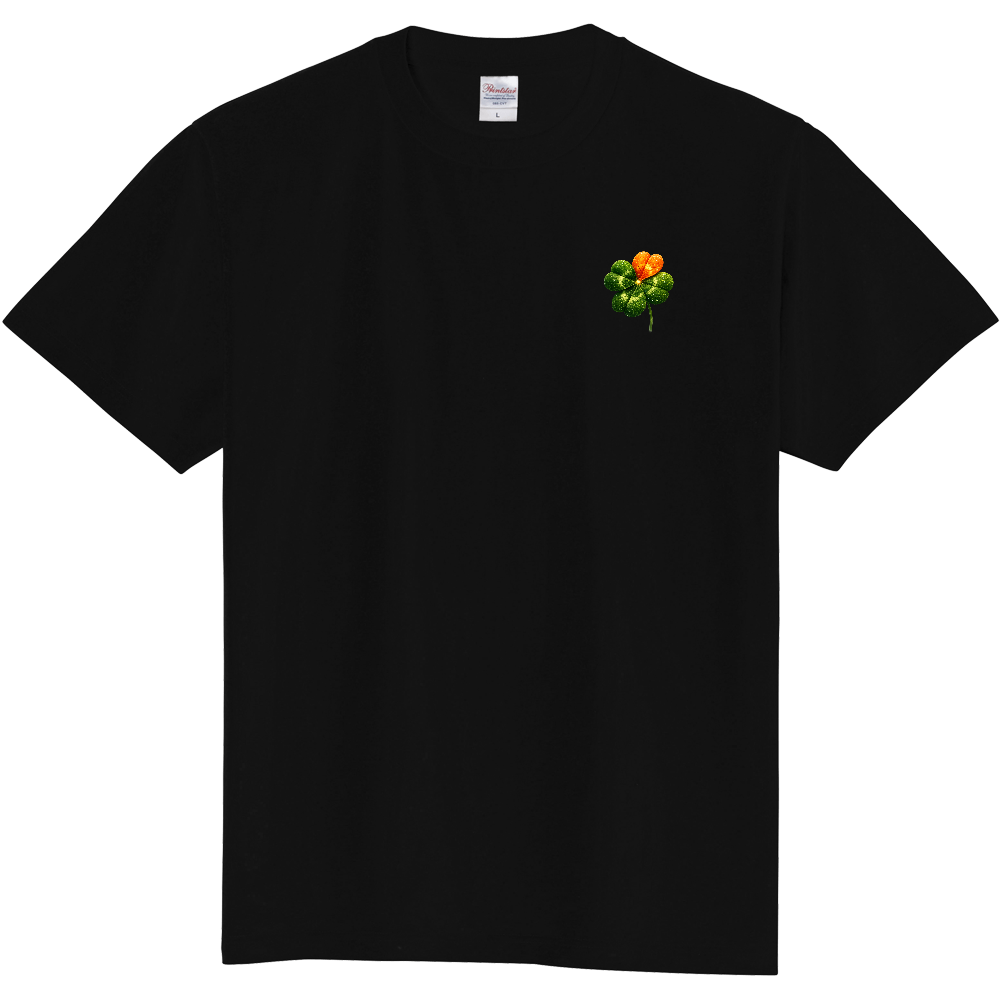 四つ葉のクロバー　シンプルTシャツ