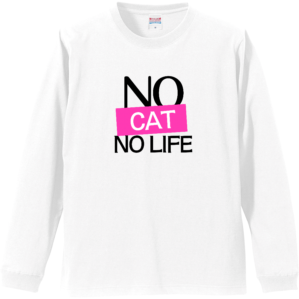 【NO CAT NO LIFE】COLOR BLOCK MESSAGE ロンT