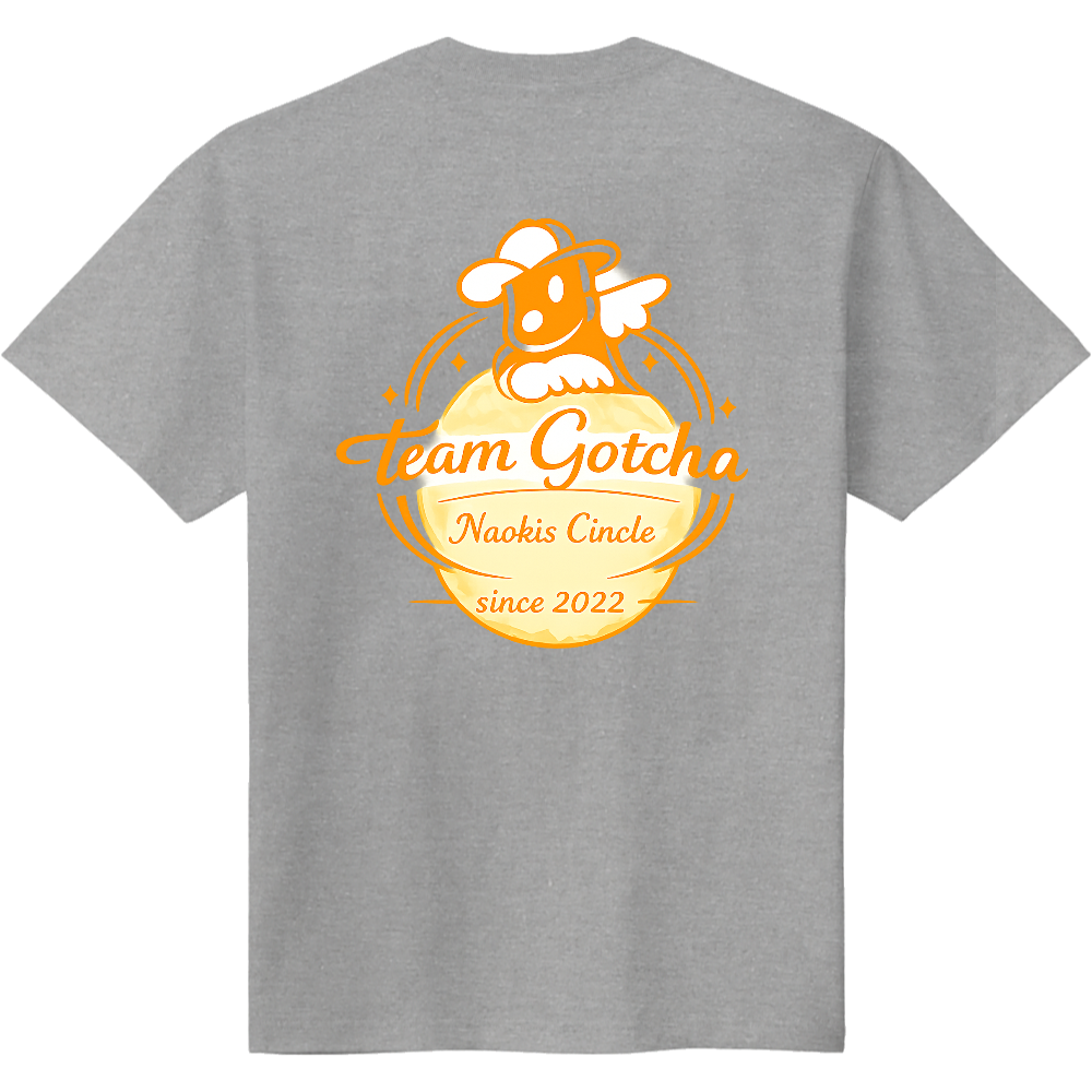Naoki's circle　オリジナルTシャツ背面Y（文字：黄色ベース）