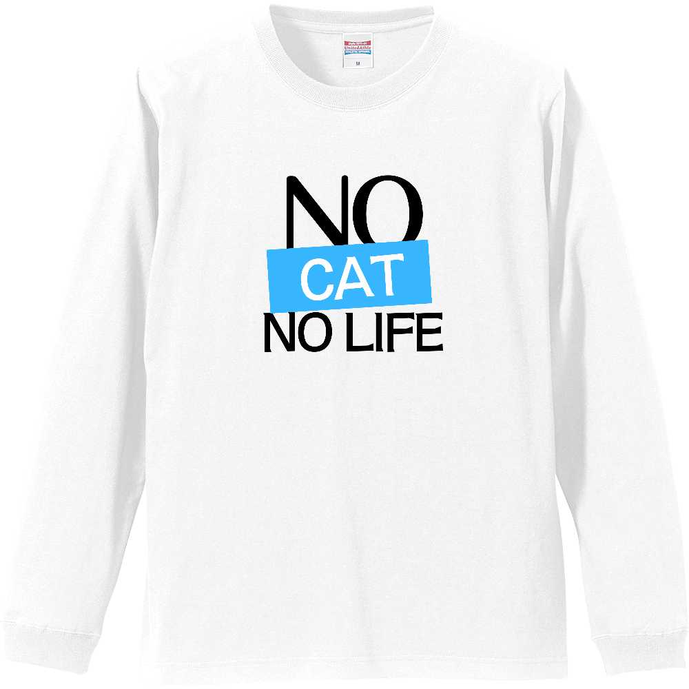 【NO CAT NO LIFE】COLOR BLOCK MESSAGEロンT