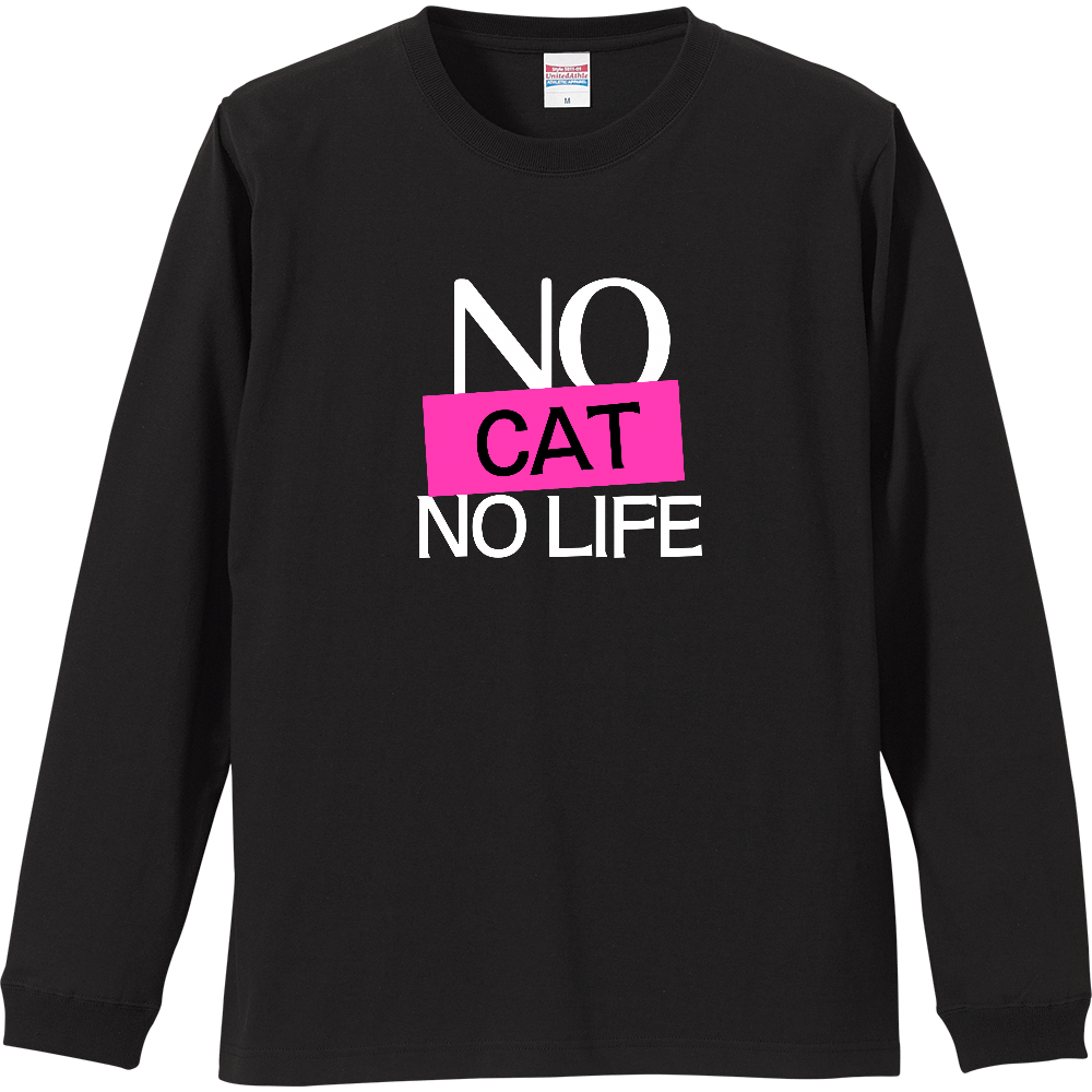 【NO CAT NO LIFE】COLOR BLOCK MESSAGE ロンT