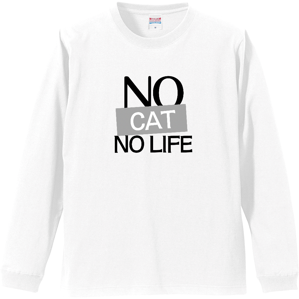 【NO CAT NO LIFE】COLOR BLOCK MESSAGE ロンT
