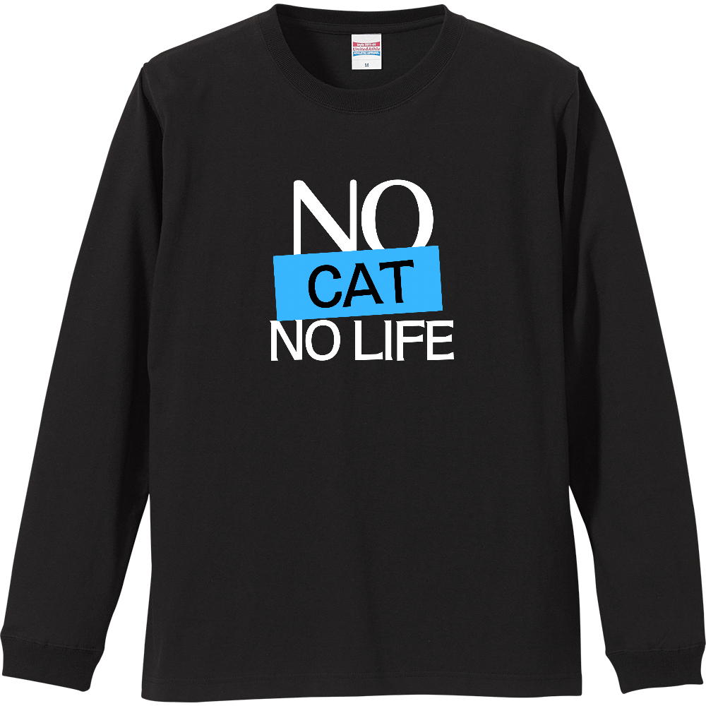 【NO CAT NO LIFE】COLOR BLOCK MESSAGE ロンT