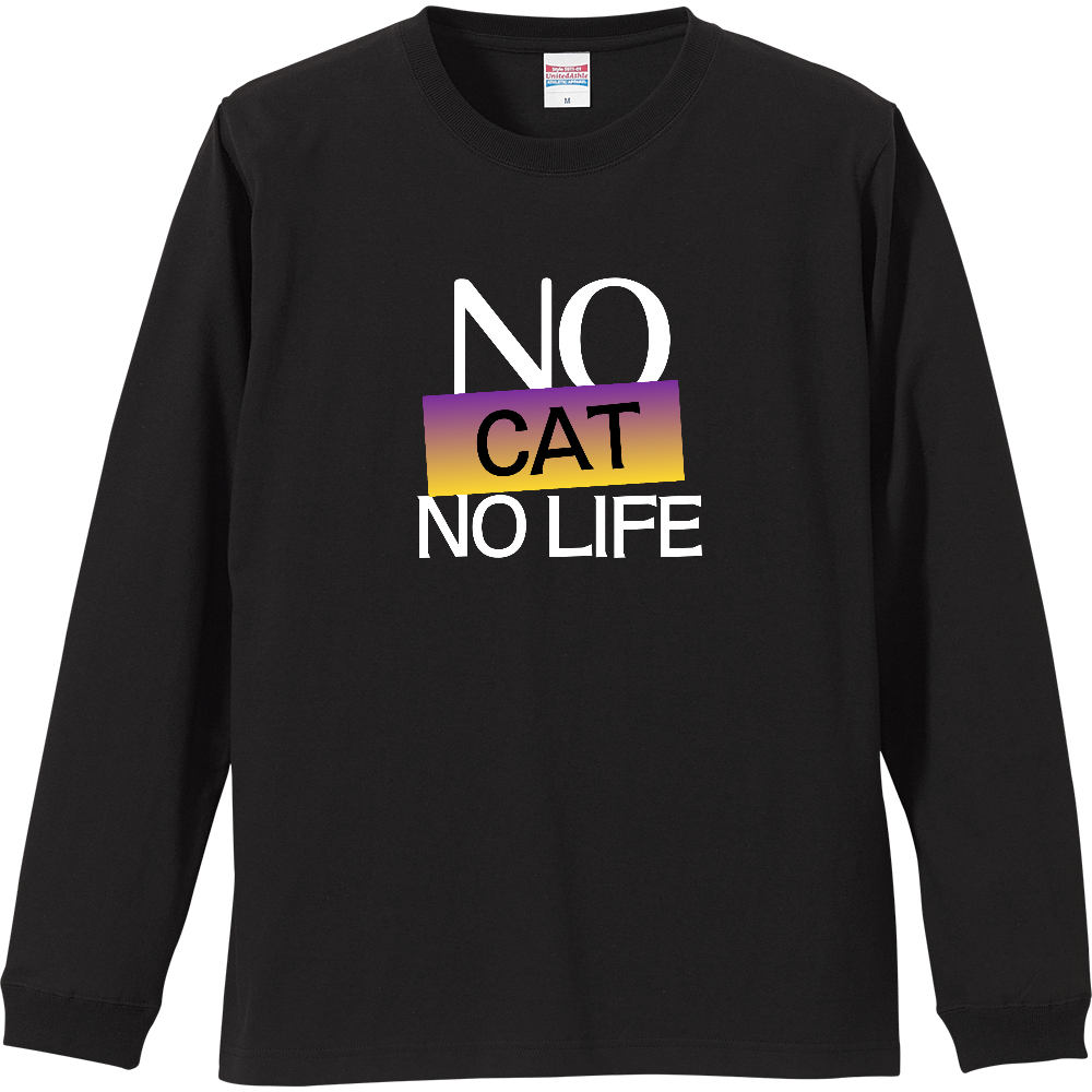 【NO CAT NO LIFE】COLOR BLOCK MESSAGE ロンT