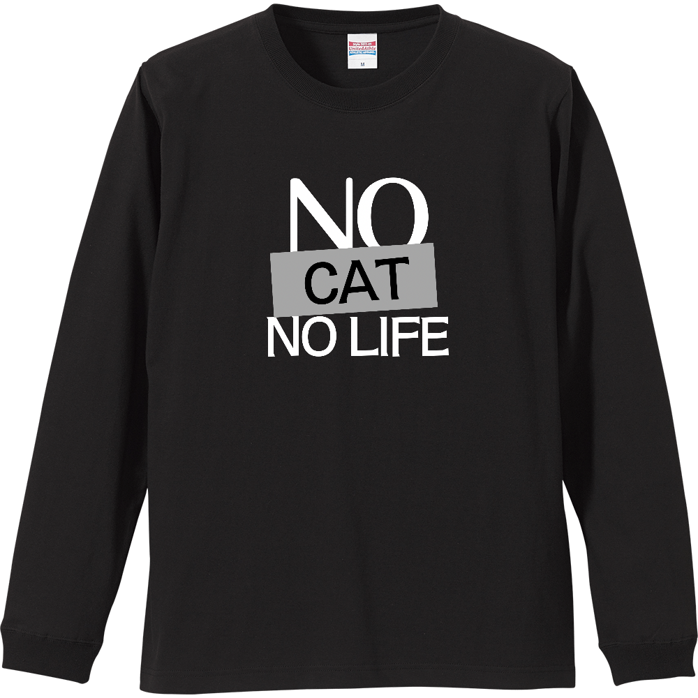 【NO CAT NO LIFE】COLOR BLOCK MESSAGE ロンT