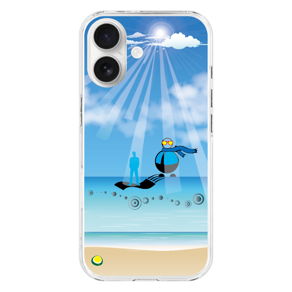 M134　シュール『浮』　iPhone17 (透明)(ハードケース)｜PLATA
