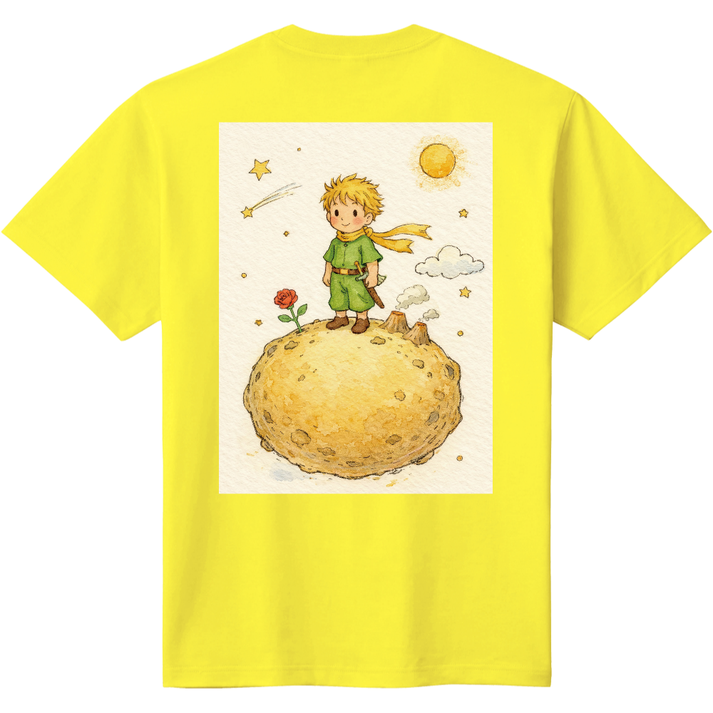 『星の王子さま２』バックプリント　星に立つ王子さま