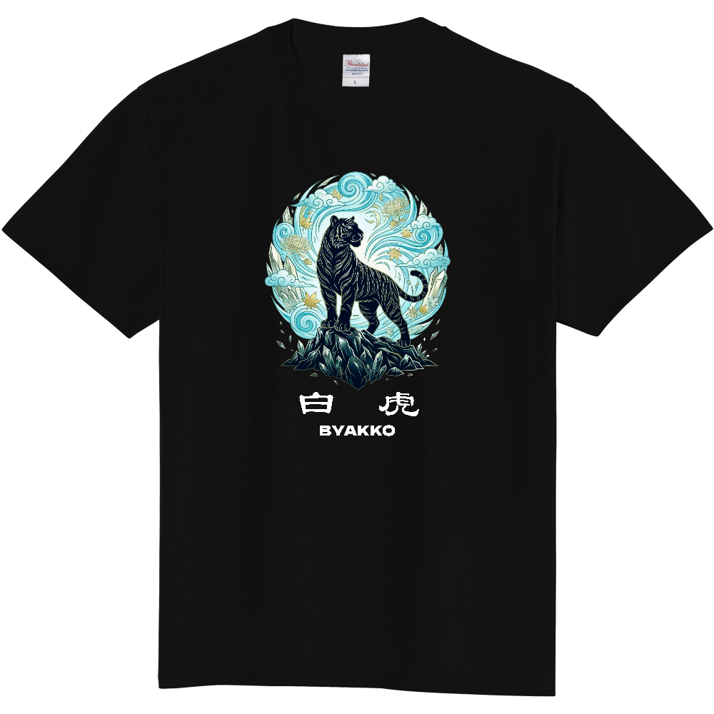 白虎（BYAKKO）金風氷晶グラフィックTシャツ(前面プリントver.)
