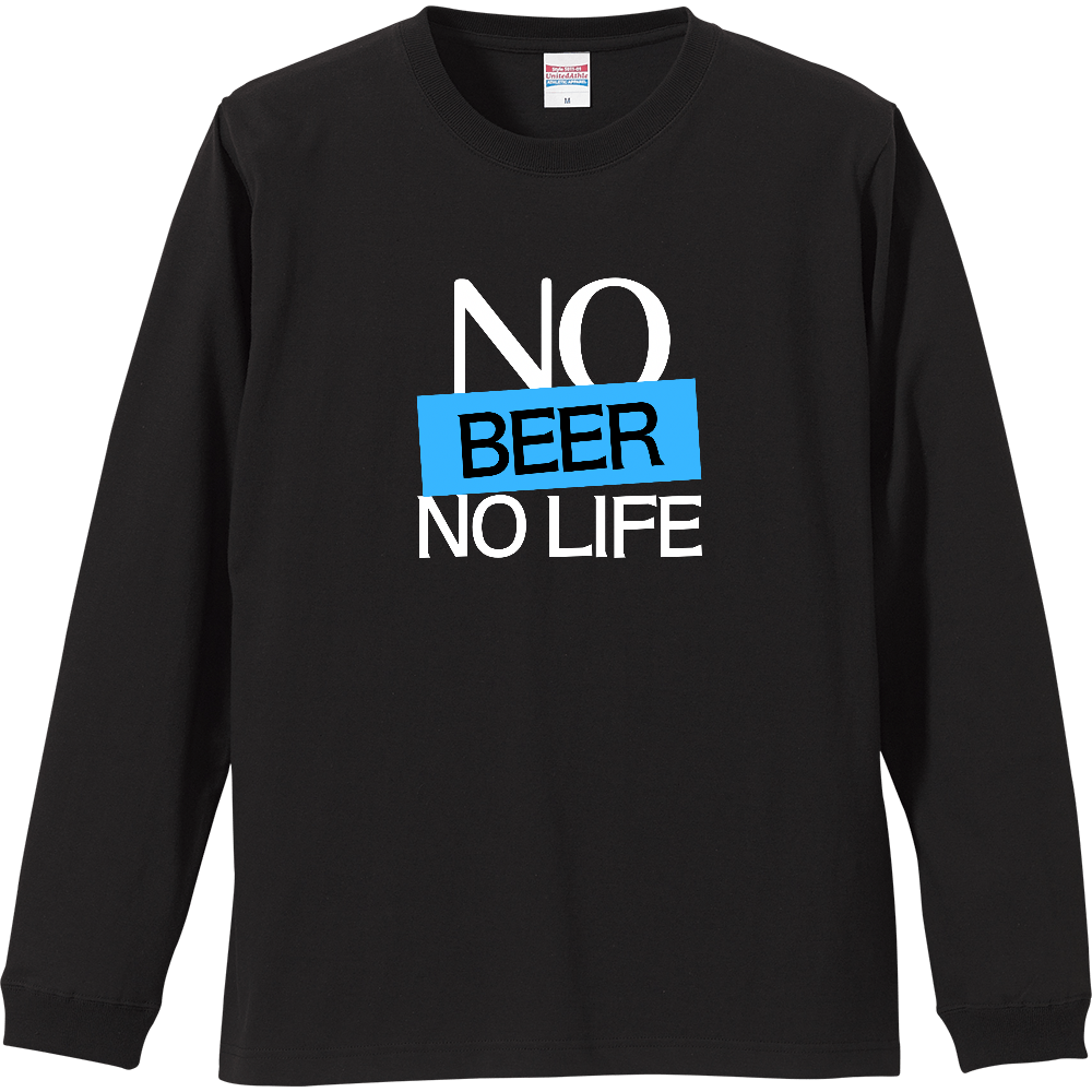 【NO BEER NO LIFE】COLOR BLOCK MESSAGEロンT