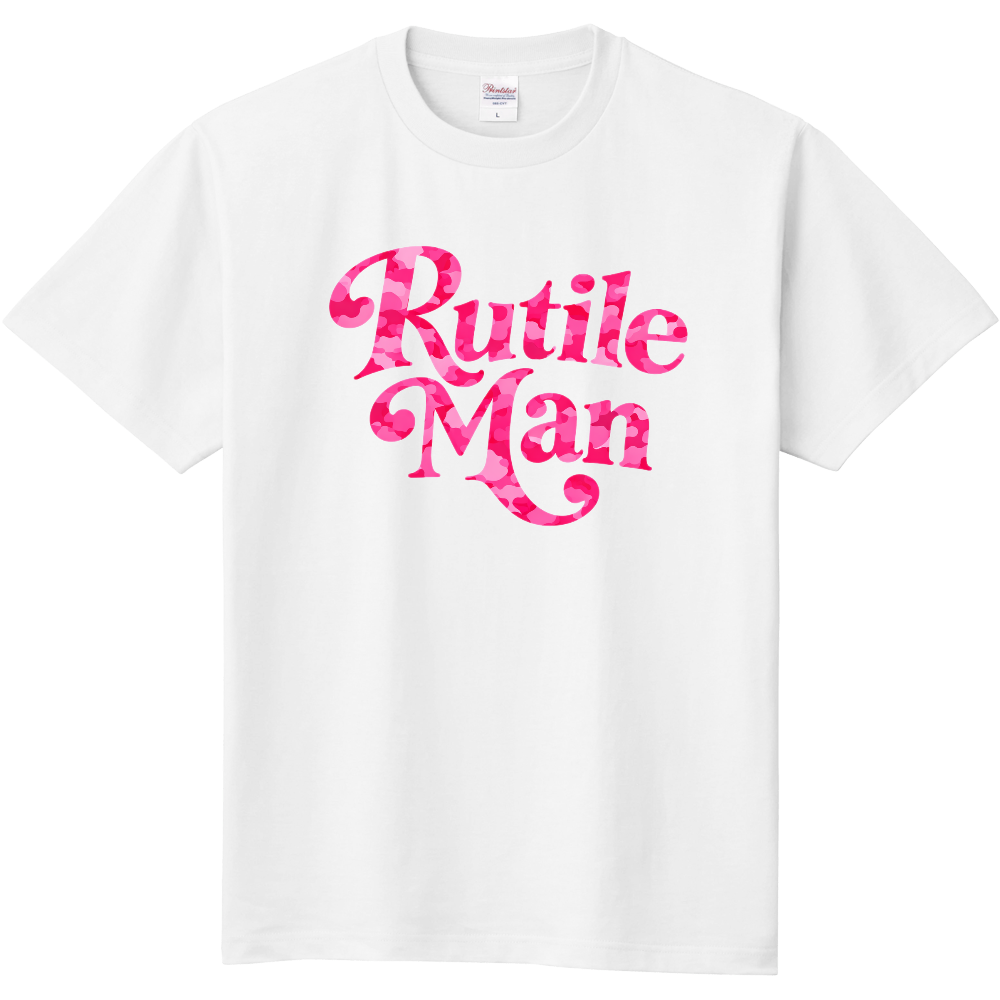 Rutile Man ロゴTシャツ(ピンク迷彩)ルチルマン
