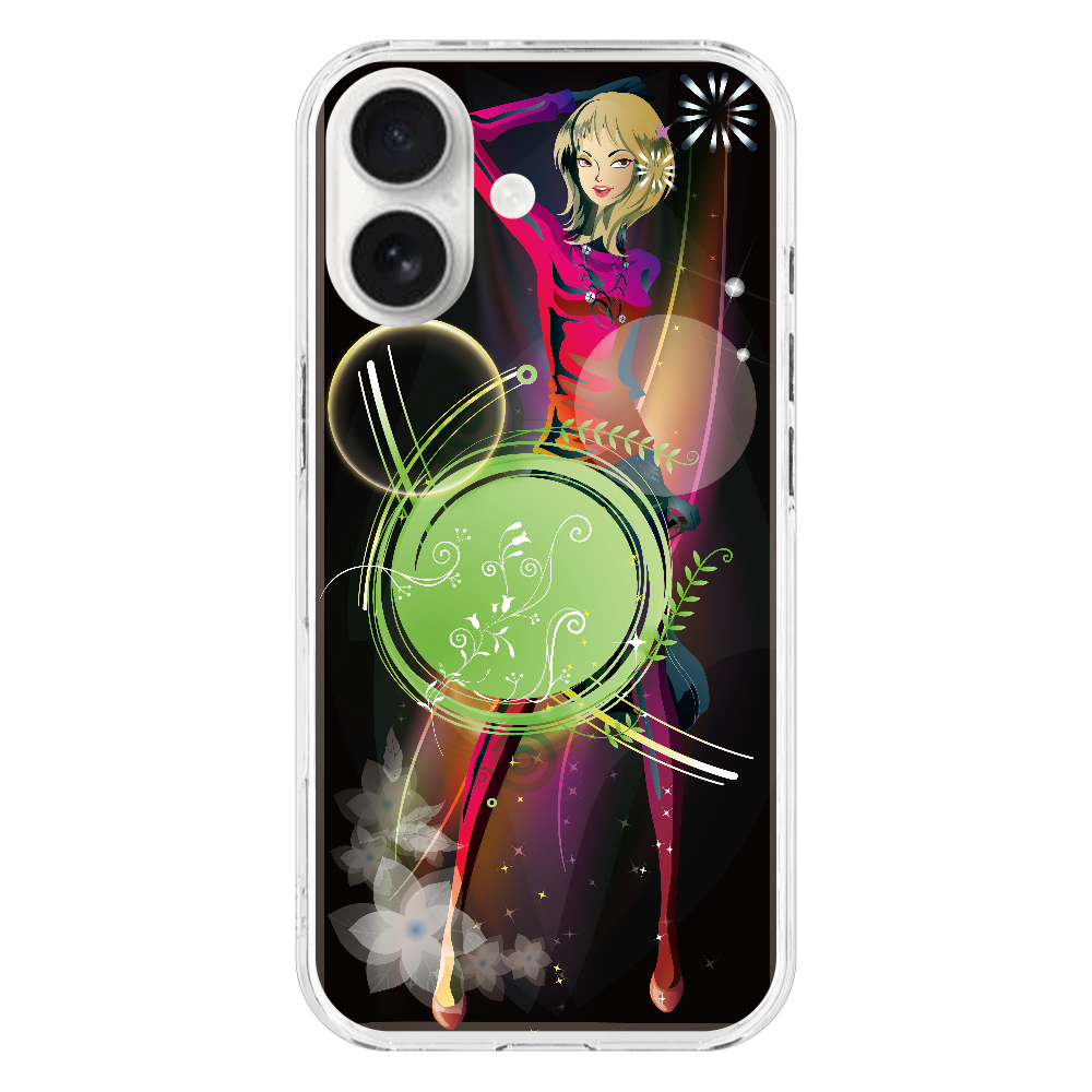 M062　シルエット『02』 iPhone17 (透明)(ハードケース)｜PLATA