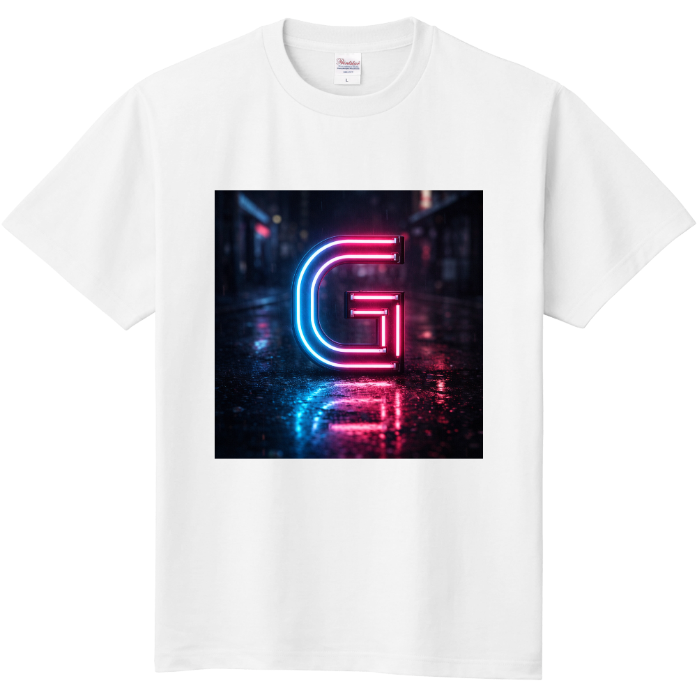 アルファベットG　ネオン系Tシャツ