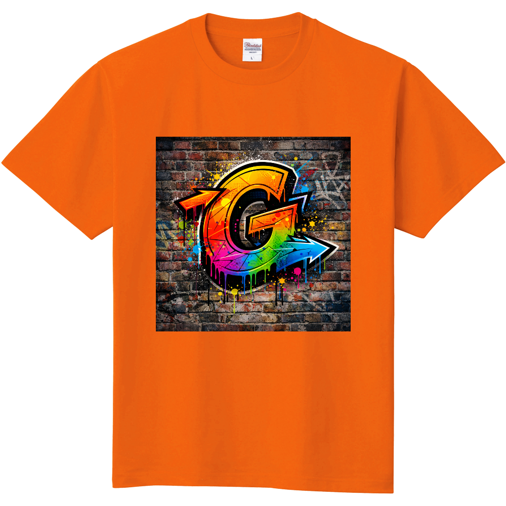 アルファベットG ストリート系Tシャツ