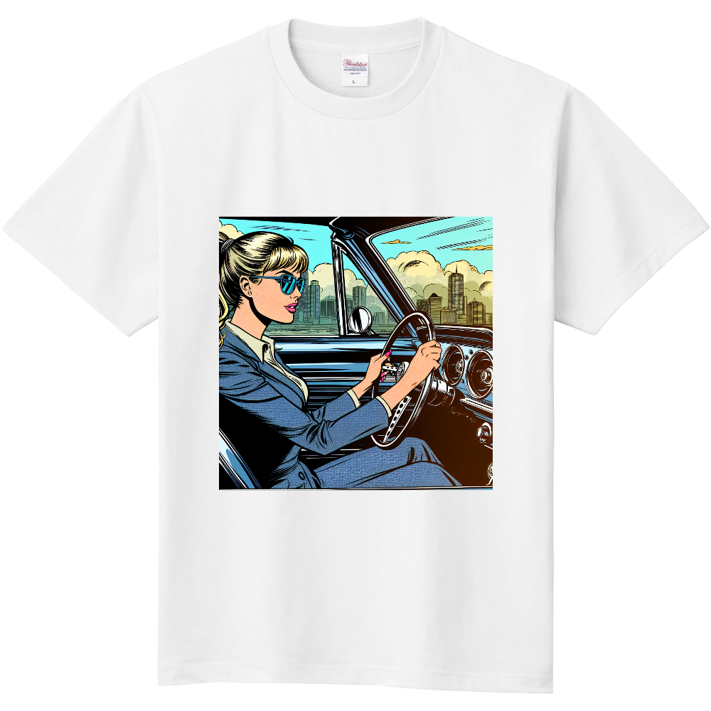 車を運転している美女2
