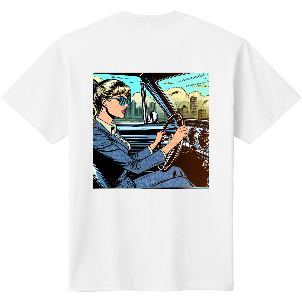 車を運転している美女2