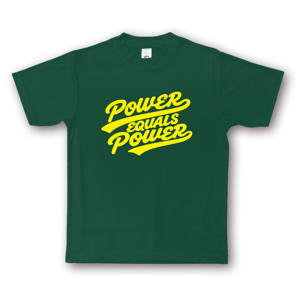 「力こそパワー」Tシャツ（NOTO DRY Tシャツ｜made in Japan）