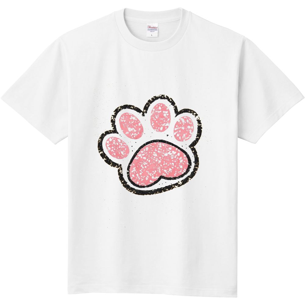 肉球スタンプTシャツ 白手