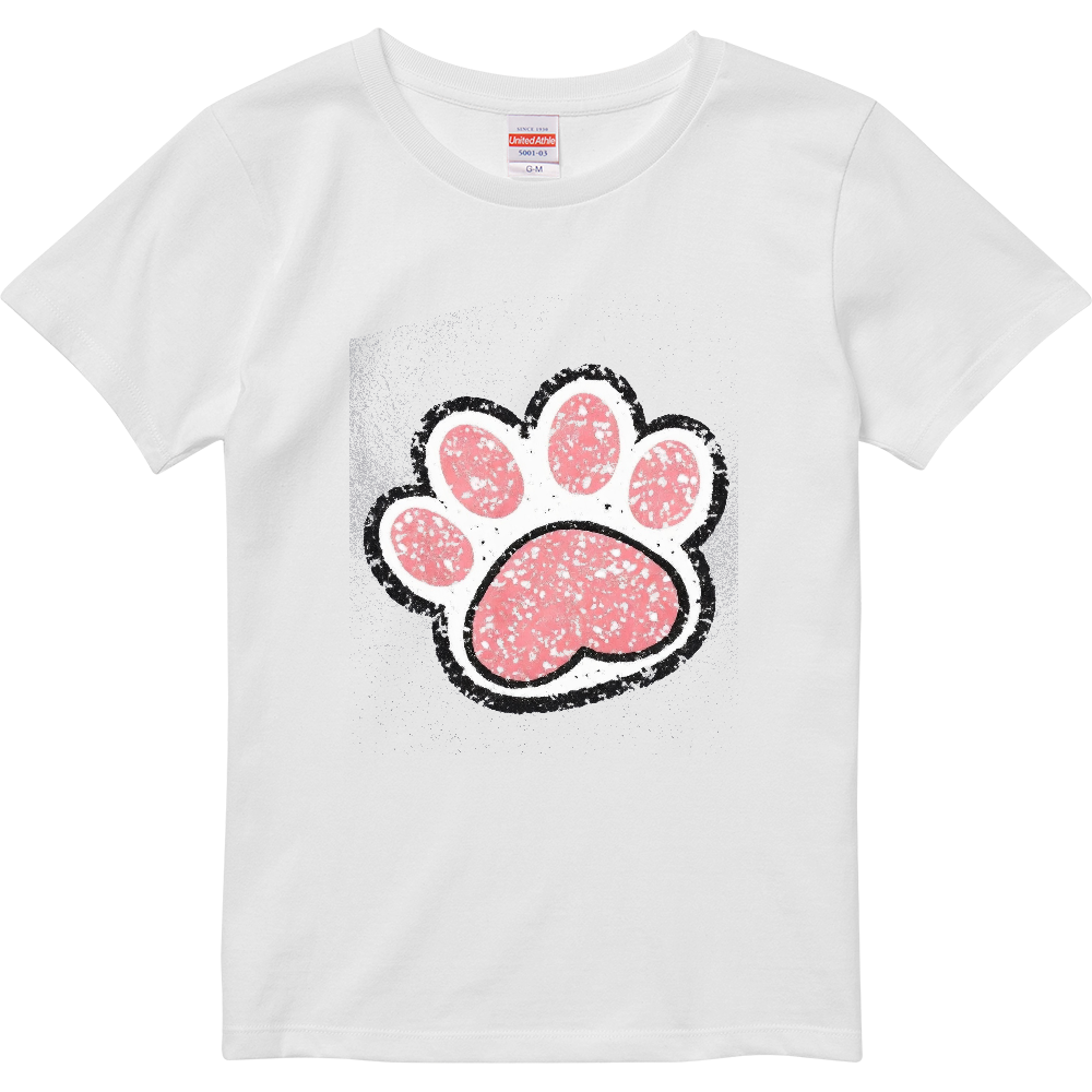 肉球スタンプTシャツ レーディス
