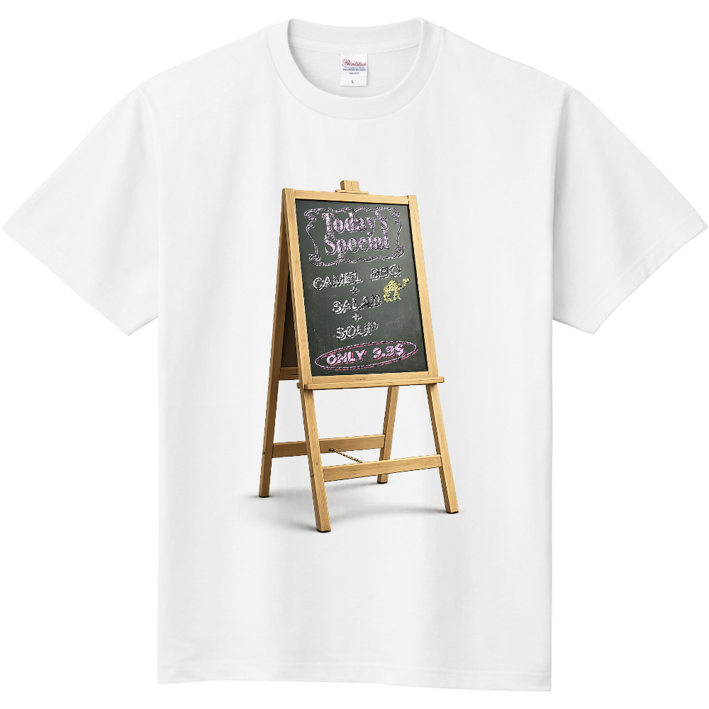 黒板Ｔシャツ＜イーゼル・前面＞