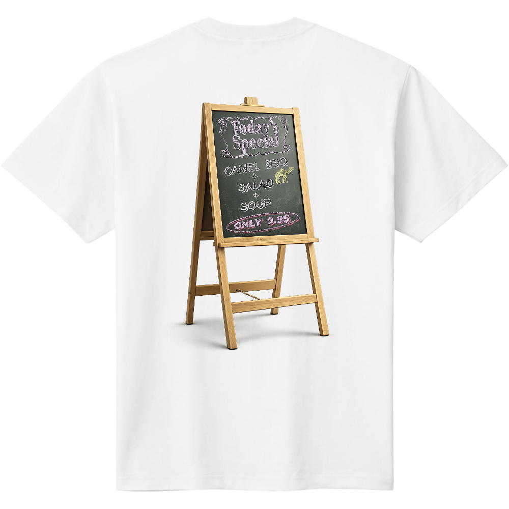 黒板Ｔシャツ＜イーゼル・背面＞