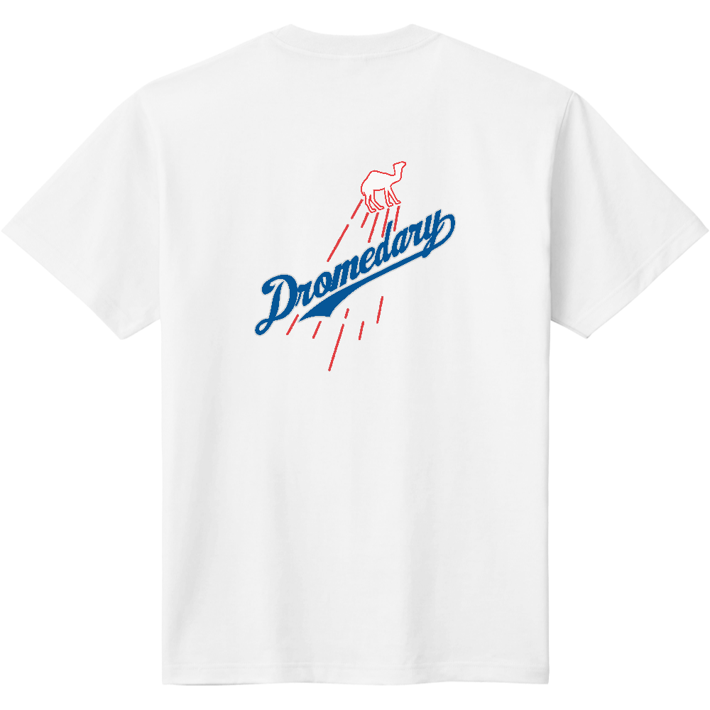 ドジャース風ラクダＴシャツ＜青文字・背面＞