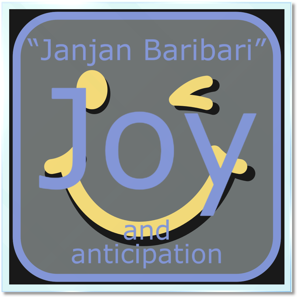 【アクリルブロック】ジャンジャン バリバリ(ブルー)