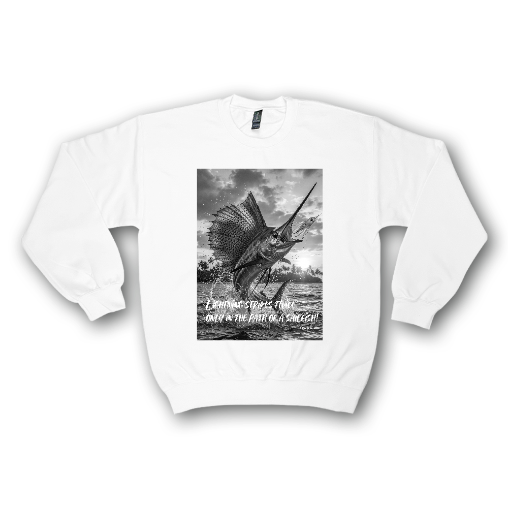 【フィッシングスウェット バショウカジキ釣り】モノクロ