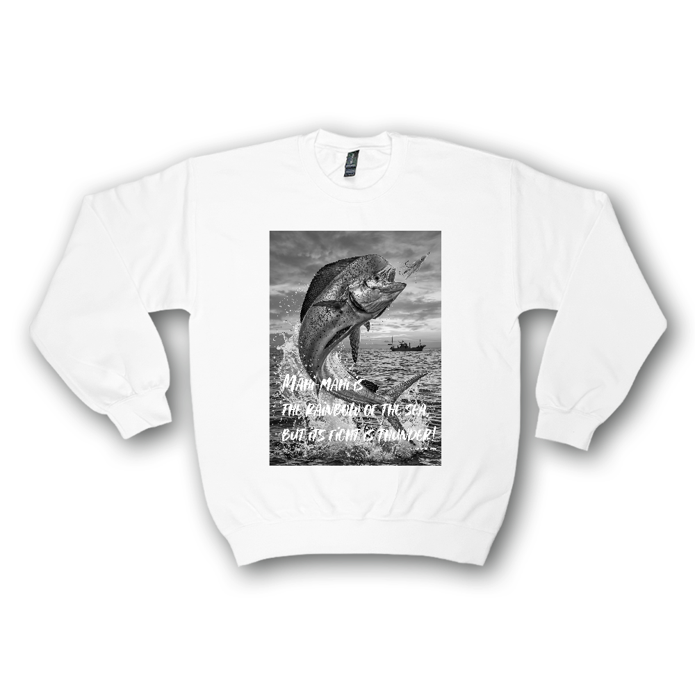 【フィッシングスウェット シイラ釣り】モノクロ