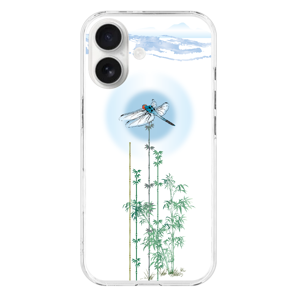 U031　水墨画『蜻蛉』　iPhone17 (透明)(ハードケース)｜PLATA