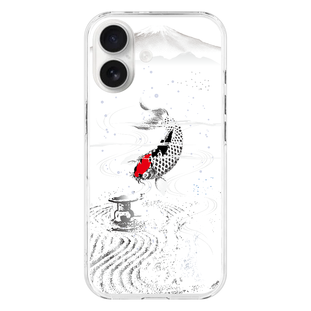 U032　水墨画『衣』 iPhone17 (透明)(ハードケース)｜PLATA