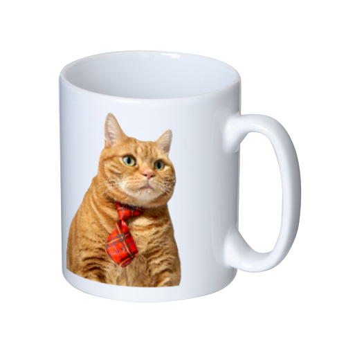 猫TEAの癒しTime（マグカップ#3赤ネクタイ
