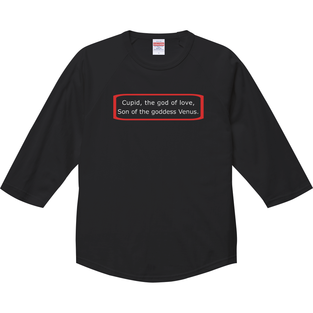 【七分袖Ｔ】キューピッド（左袖プリント）