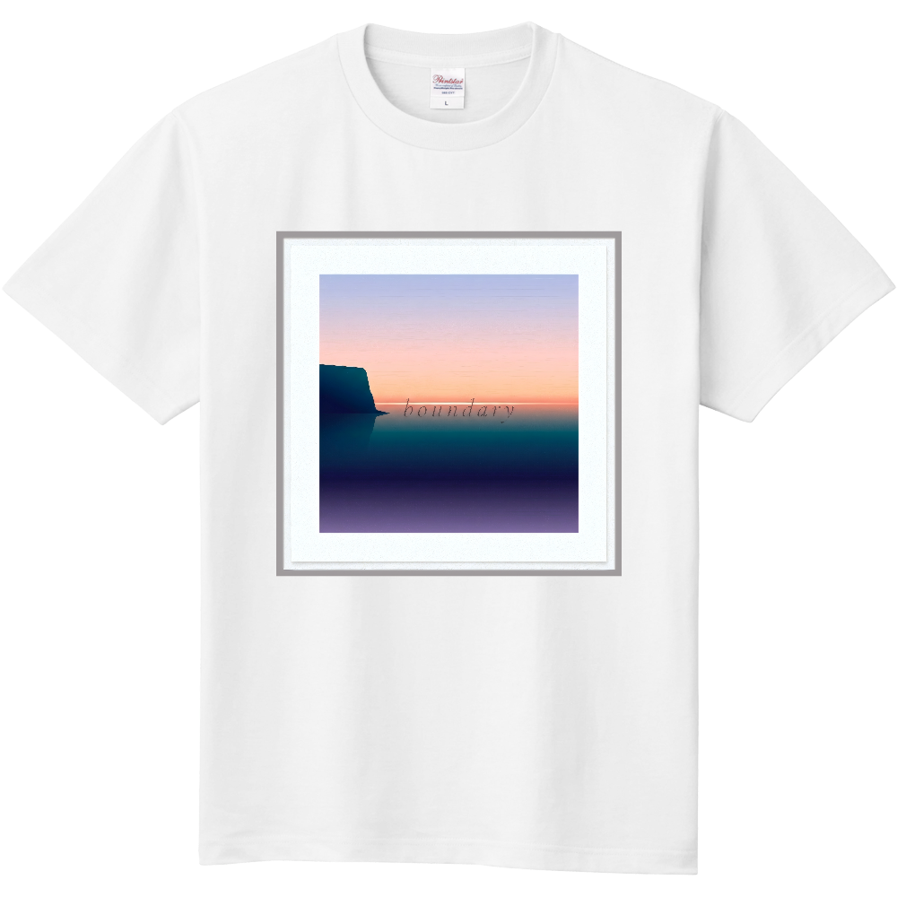アートTシャツ The Calm Boundary #002: Fluid Horizon セルフケア・ウェア