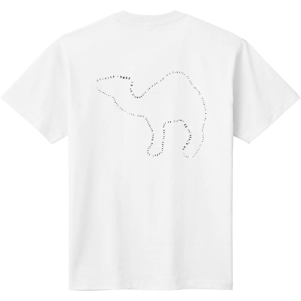 多言語Ｔシャツ＜モノクロ・背面＞