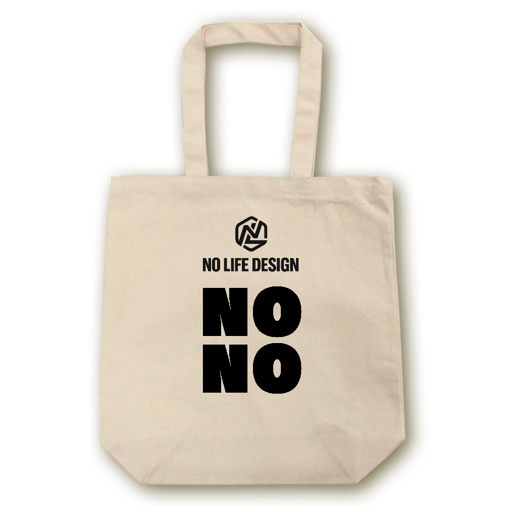 【The NO Series】NO NO - Ironic キャンバス トートバッグ(選べる2サイズ M/L)12oz マチ付 ナチュラル