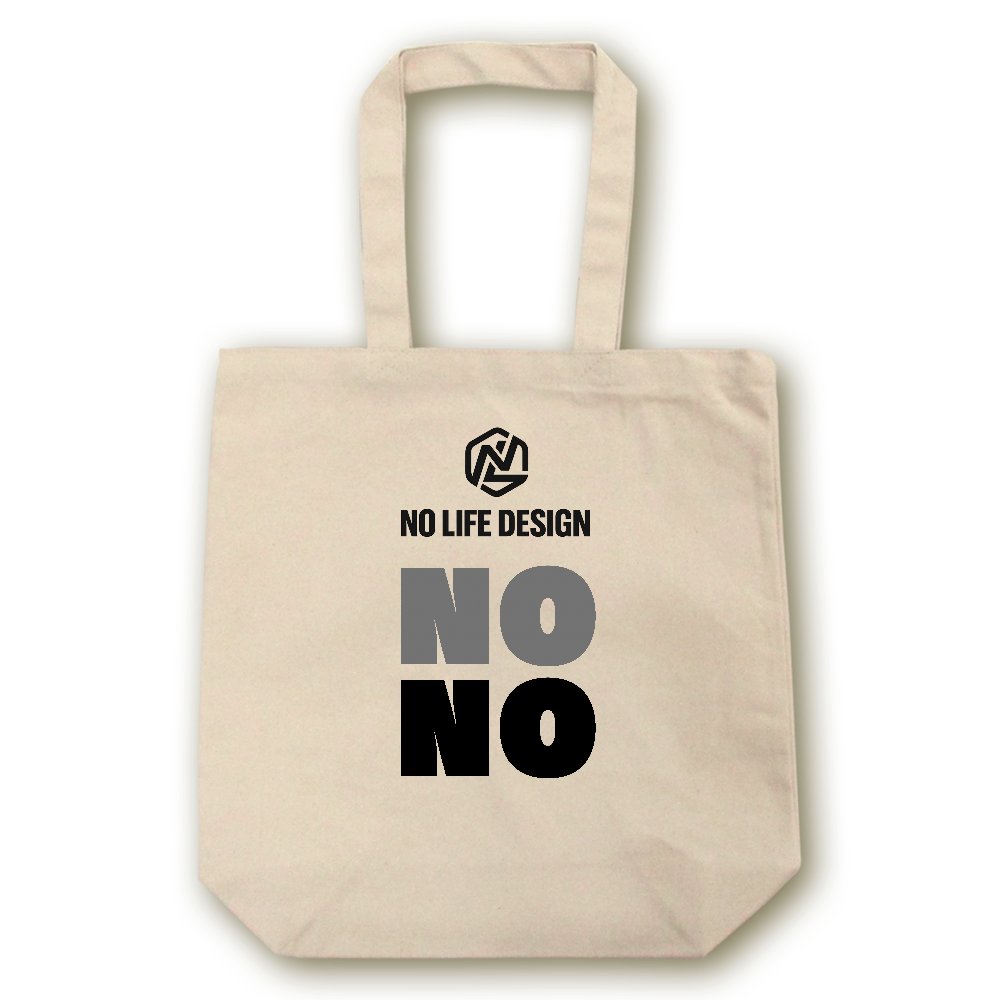 【The NO Series】NO NO - Ironic キャンバス トートバッグ（選べる2サイズ M/L）12oz マチ付 ナチュラル