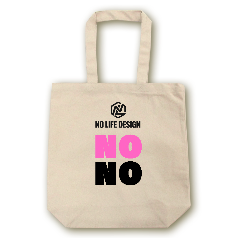 【The NO Series】NO NO - Ironic キャンバス トートバッグ（選べる2サイズ M/L）12oz マチ付 ナチュラル