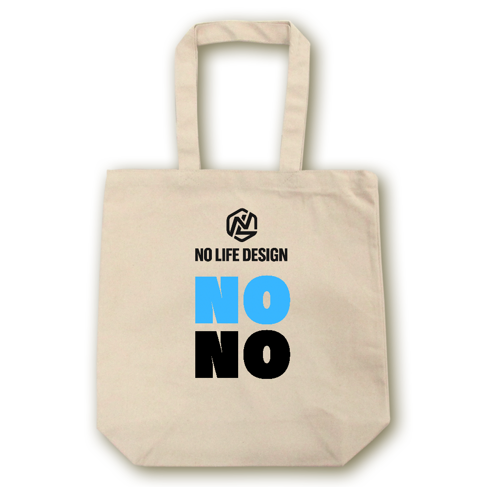 【The NO Series】NO NO - Ironic キャンバス トートバッグ（選べる2サイズ M/L）12oz マチ付 ナチュラル