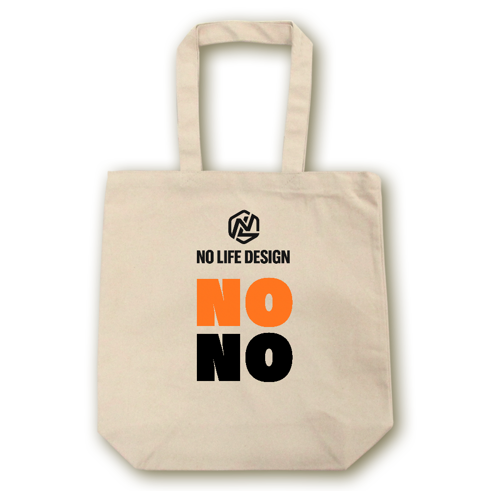 【The NO Series】NO NO - Ironic キャンバス トートバッグ(選べる2サイズ M/L)12oz マチ付 ナチュラル