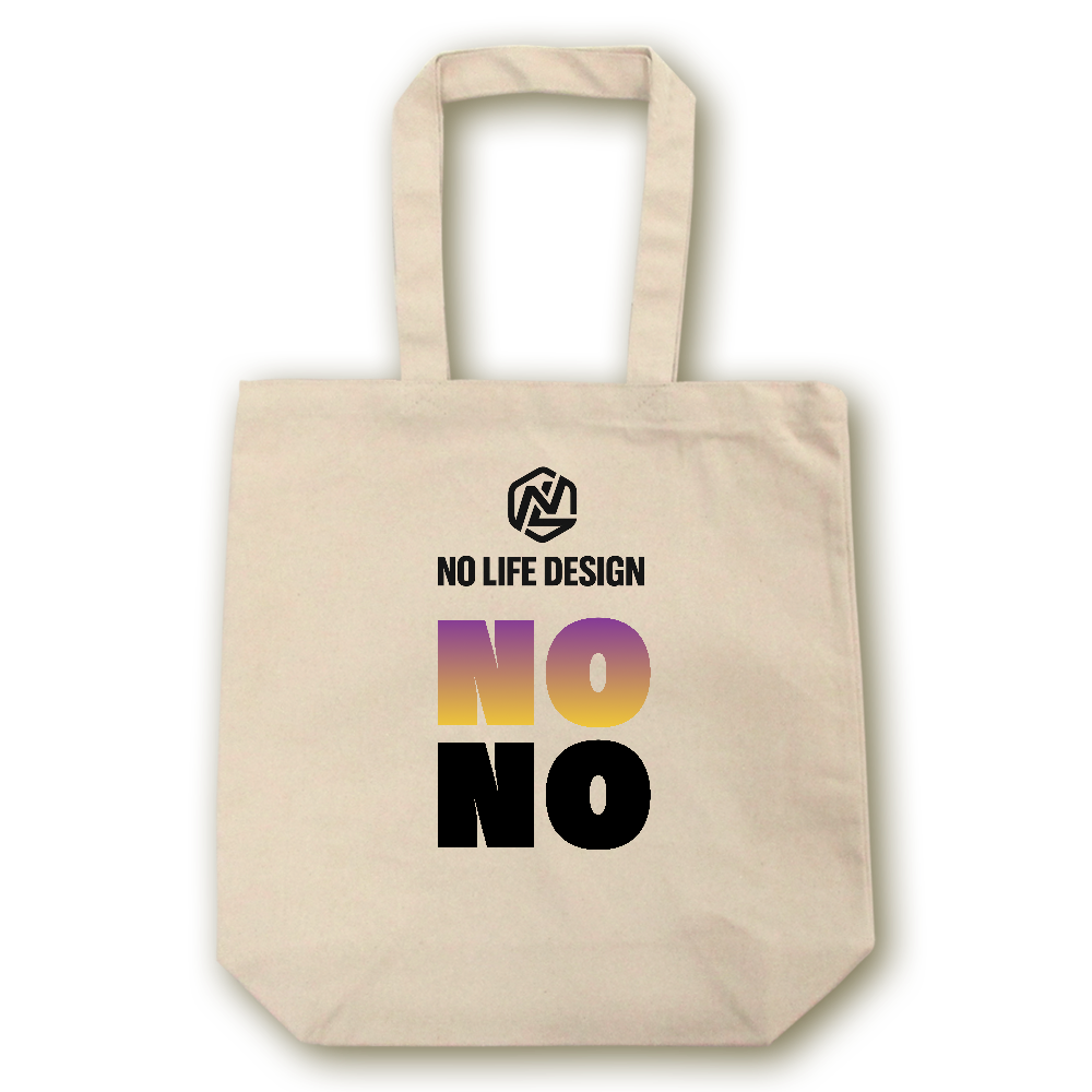 【The NO Series】NO NO - Ironic キャンバス トートバッグ（選べる2サイズ M/L）12oz マチ付 ナチュラル