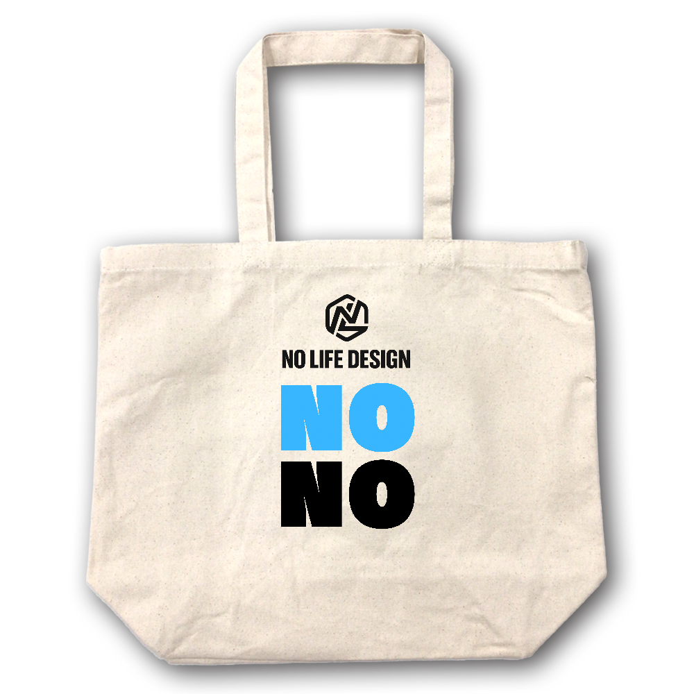 【The NO Series】NO NO - Ironic キャンバス トートバッグ（選べる2サイズ M/L）12oz マチ付 ナチュラル