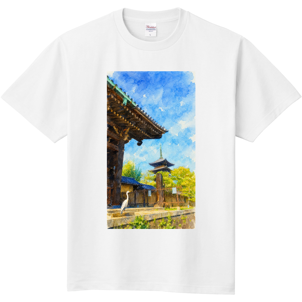 寺と鳥