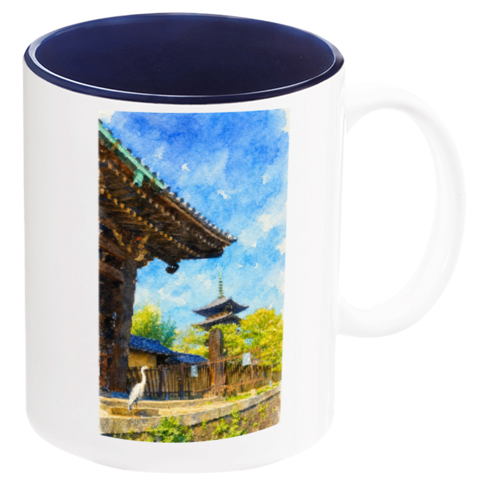 寺と鳥