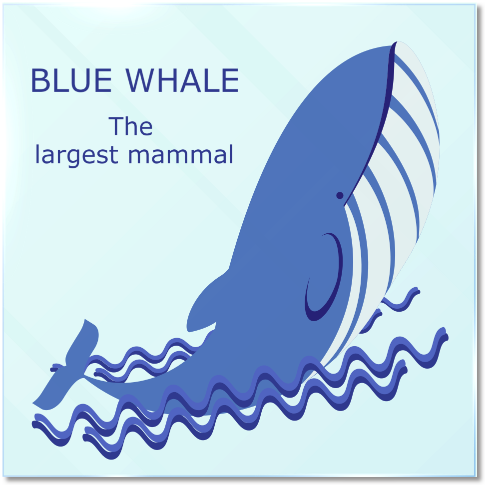 【アクリルブロック】クジラ・ディープブルー