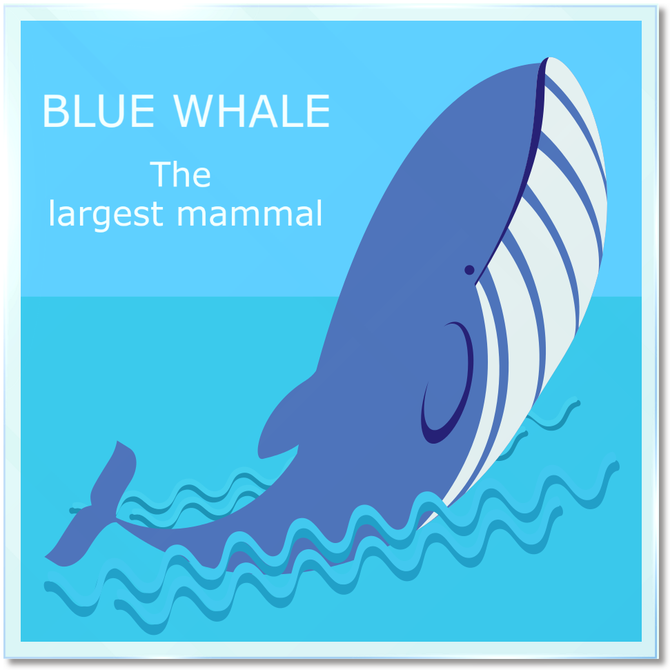 【アクリルブロック】クジラ・クリアブルー