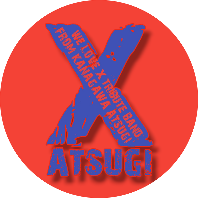 X-ATSUGIバンドロゴ缶バッジ（56ミリ）（X-ATSUGIのオリジナル缶バッジ